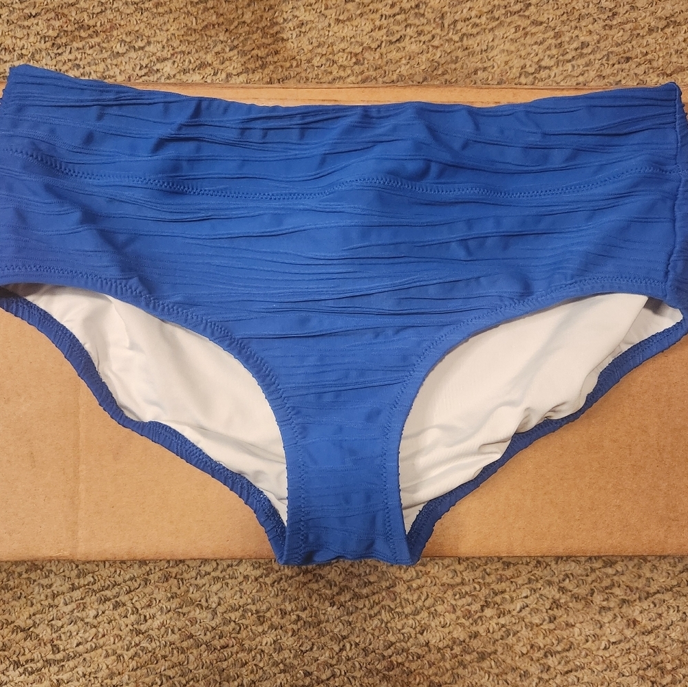 Blue  Tankini with Textured Trim